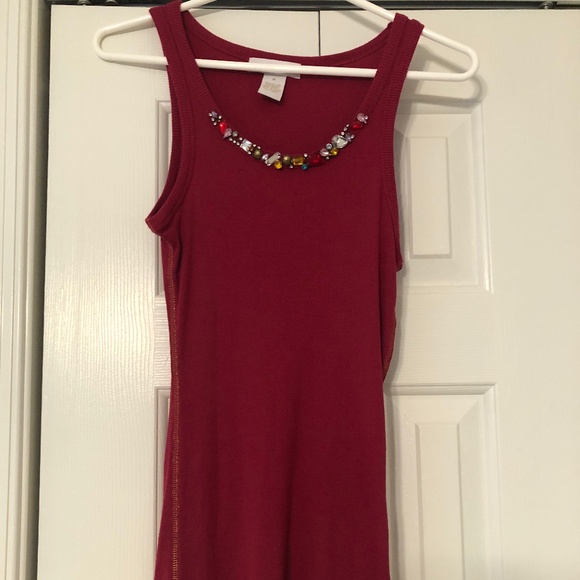 By Artisan Women's Jeweled Top (NEW) Size Medium Cute Different Gems Gold Stitch - Picture 1 of 6